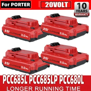 1/2/4Pcs 3.0Ah 20V Li-on Battery PCC680L Replace for Porter Cable 20V Tools Battery Pin PCC681L PCC682L PCC660 PCC683L PCC685L