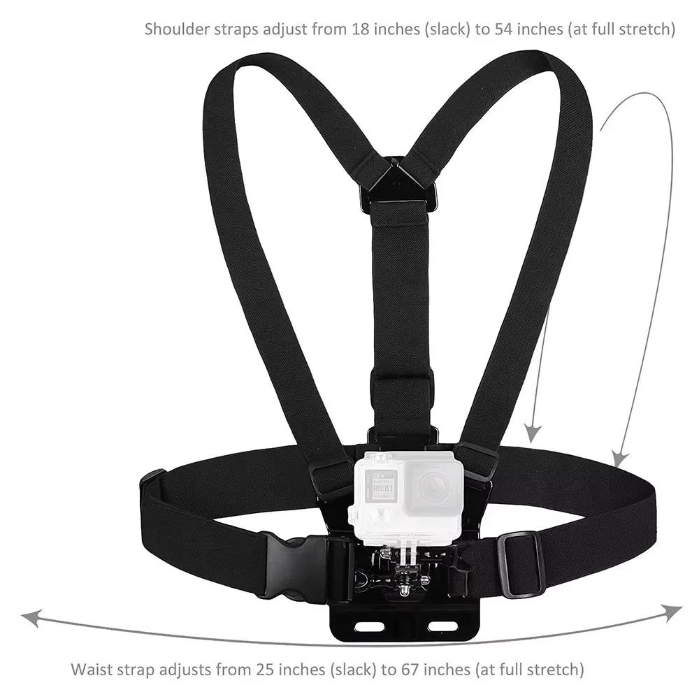 Adjustable Chest Mount Harness Compatible with Gopro Hero6/5 Black Hero 4 Silver AKASO EK7000 Vtin 4k APEMAN ODRVM 12 MP Action