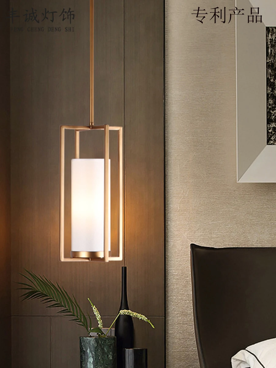 

New Chinese Style Small Droplight Simple Bedroom Bedside Lamp Modern Living Room Background Wall Aisle Bar Restaurant Hanging