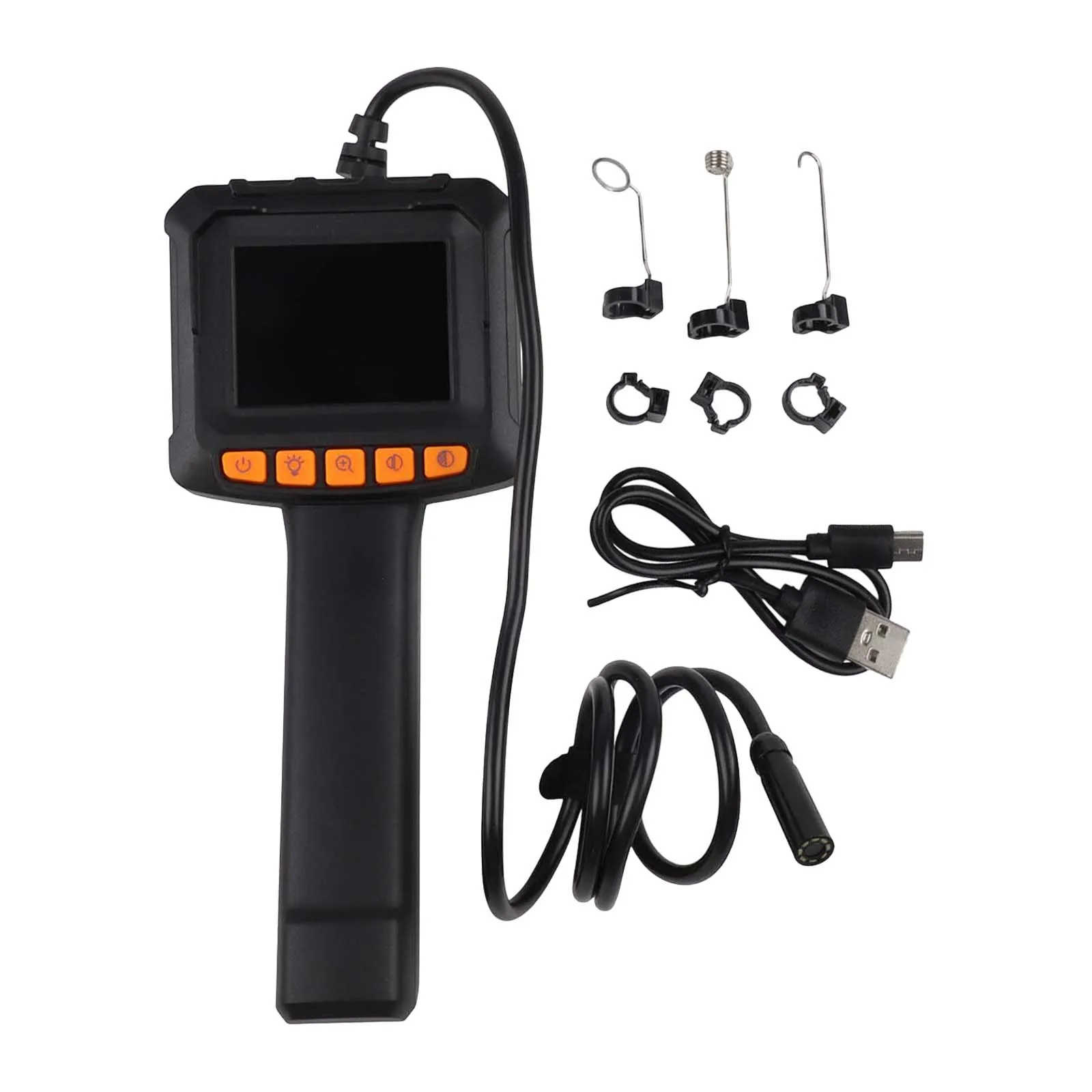 Handheld Industrial Borescope 1920P Inspection Camera 2.4 Inch HD Screen 8 LED IP67 Waterproof For Car Pipe HVAC Repair