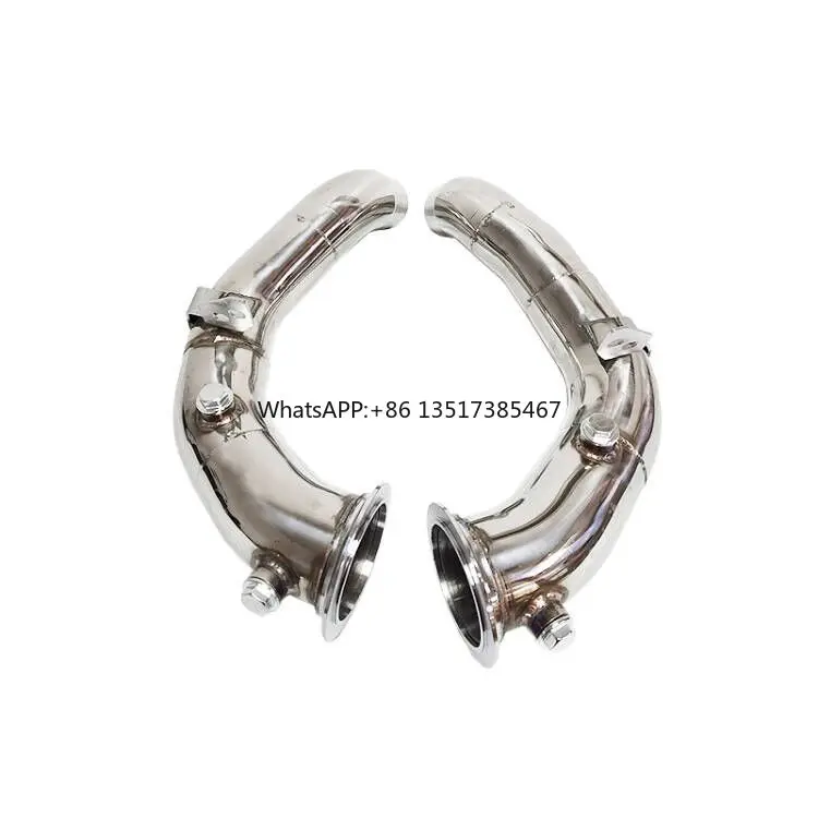 Per BMW M5 e M6 F10 F12 F13 M5 M6 Downpipes Catless Decat 3.15"