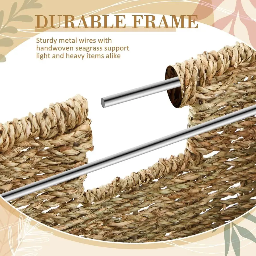 Organizadores de cajas de archivos de algas marinas, cestas de archivos decorativas para carpetas colgantes, archivador con tapa, documento plegable de tamaño carta