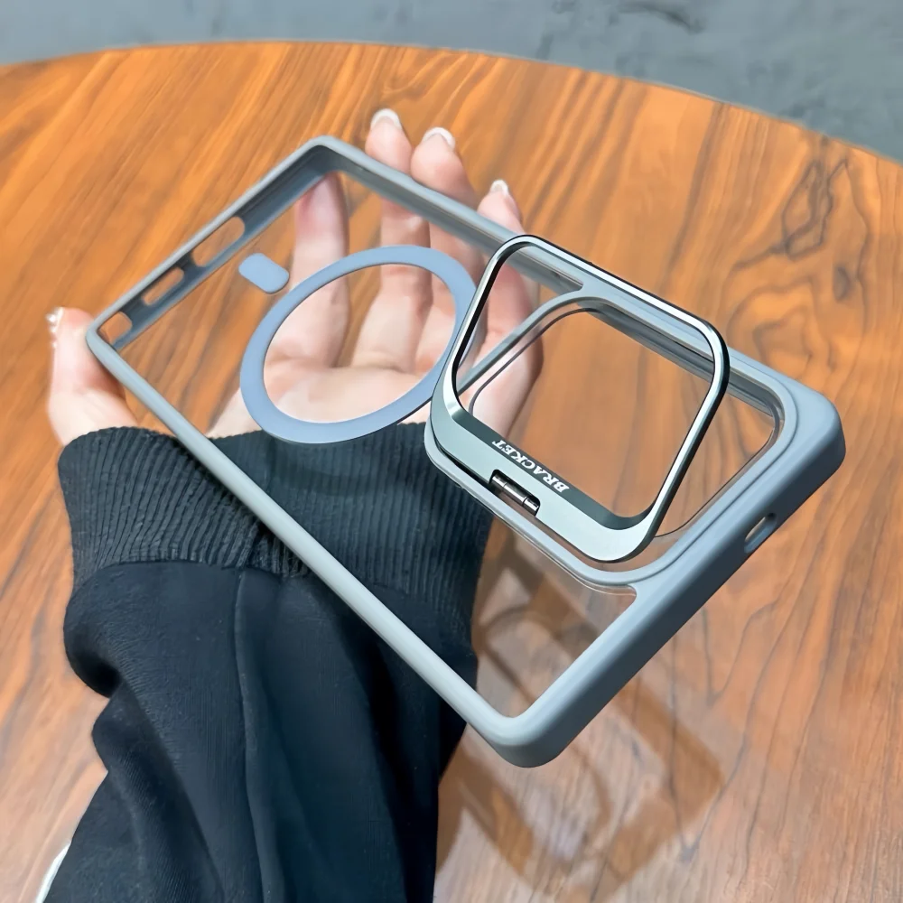 For Magsafe Hidden Camera Lens Holder Clear Case For Samsung S25 S22 S23 FE S24 Ultra Plus A56 A36 A16 A06 Shockproof Hard Cover view 2