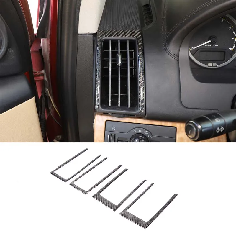 For Land Rover Freelander 2 2007-2012 Car Center Control Vent Decorative Frame Sticker Soft Carbon Fiber Interior Accessories