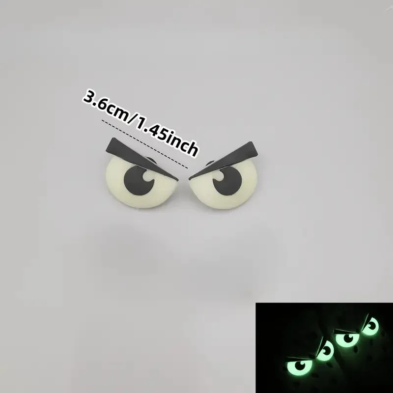 Fun Fluorescent Big Eyes Hole Shoe Charms Decorations Self Luminous Soft Adhesive Shoes Buckle DIY 3D Hole Shoe Accessories
