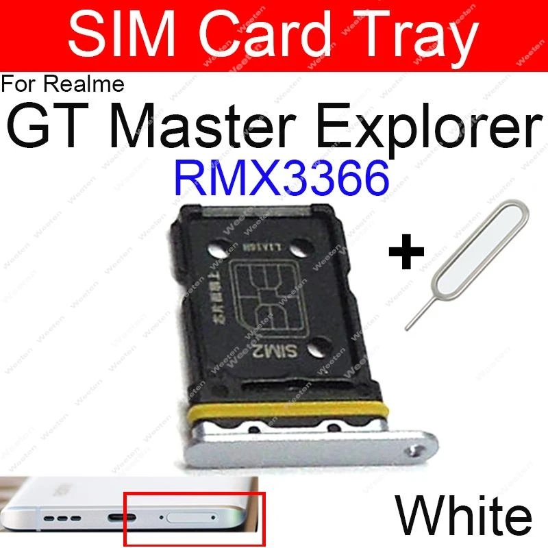 SIM Card Tray For Realme GT Neo Neo Flash GT Neo2 2T GT Master Explorer 5G Nano Sim Card Adapter   Card Holder Parts