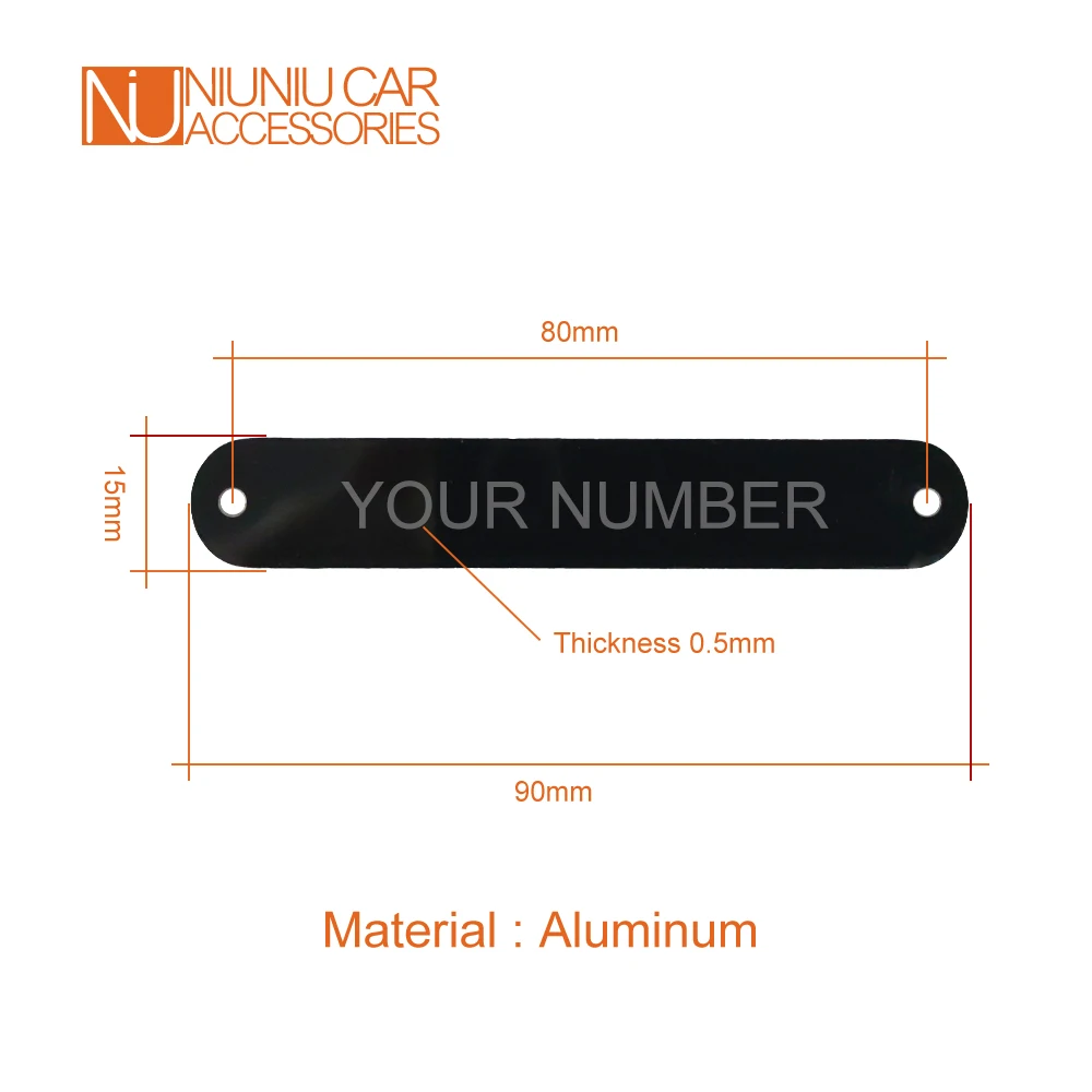 90mm X 15mm Fully Engraved Aluminum Frame NO. VIN Plate Serial Number Motorcycle Kawasaki Suzuki Honda Yamaha ALL