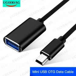 5 Pin B Cable Male to USB Female Metal Cord Adapter For Car MP4 Mini USB to Micro USB-B OTG Micro B USB Extension Cable
