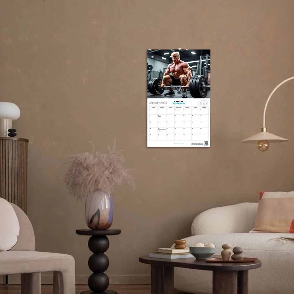 تقويم ترامب 2025، تقويم حائط مضحك معلق، وسادات ملاحظات مخططة التقويم الشهري