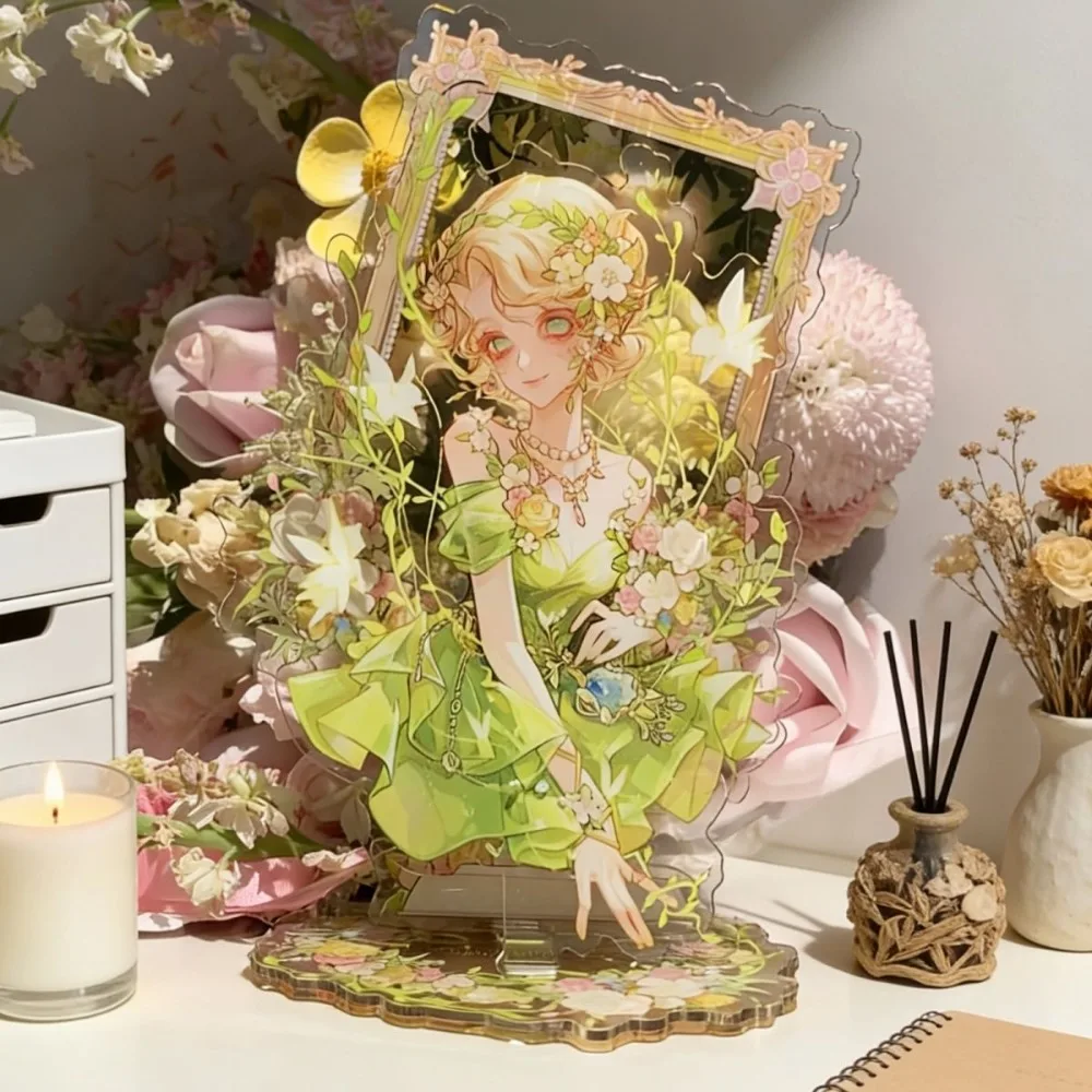 Horror Game Identity Ⅴ Flower Dressing Emma Woods Gardener Acrylic Standee Plaque Desktop Ornament Standing Sign Model Keychain