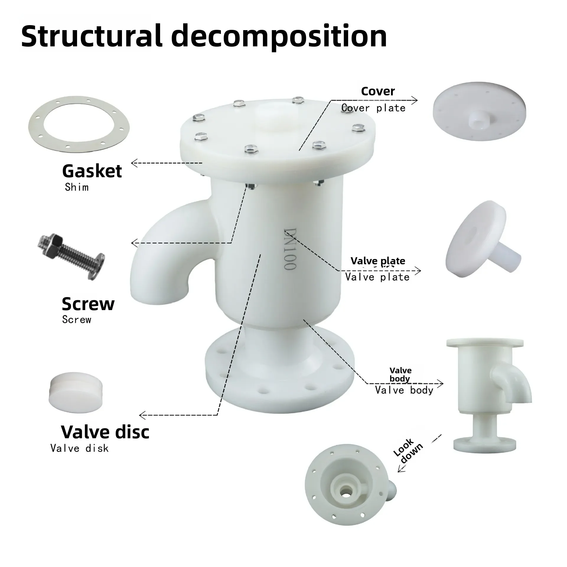 PP Chemical Tank Breather Valve Acid Alkali Resistant Pressure Balancing Valve For Storage Tank Ventilation