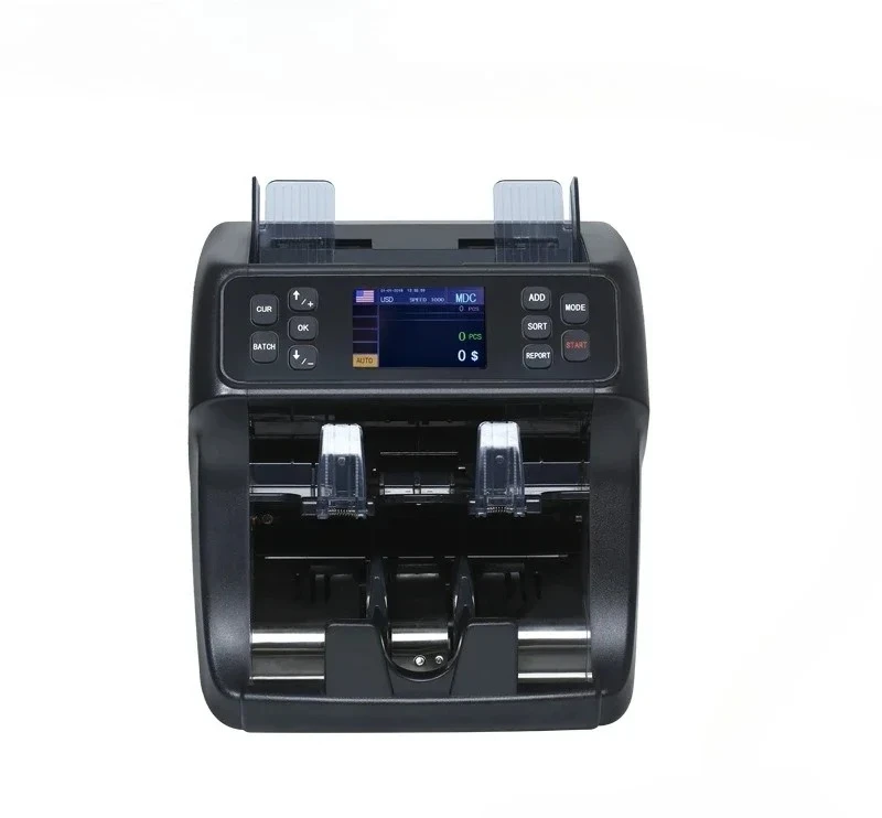 Intelligent banknote counting machine Multi-national currency total amount Counting machine with TFT display