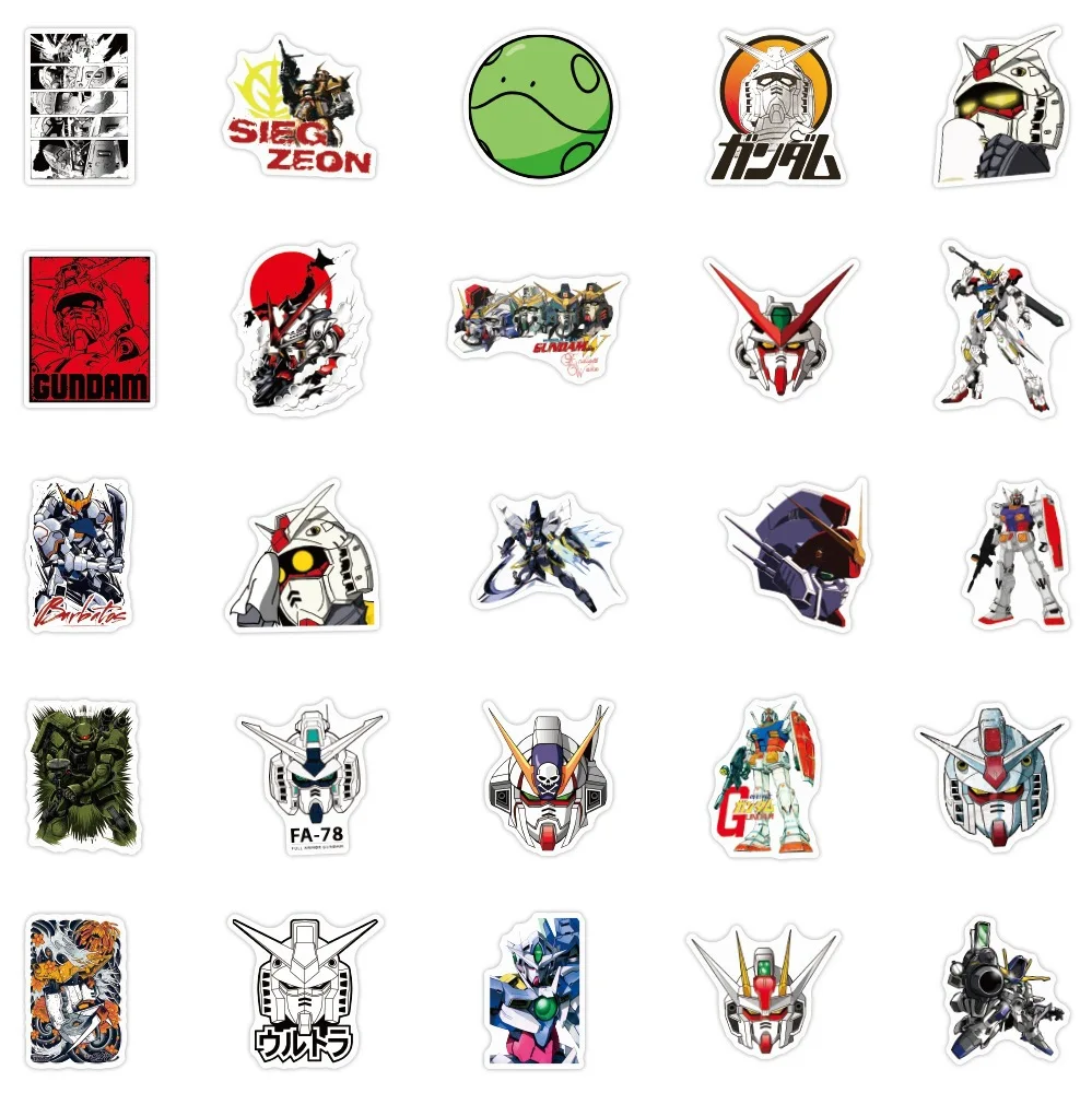 10/30/50/100PCS Classic Animation Comics GUNDAM Stickers Cool Personality Creative Decorative Skateboard Motorcycle Helmet Bike - Image 5