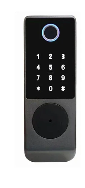 Smart Home Waterproof Smart Electric Rim Lock with Tuyas APP Control WIFI Outdoor Gate Door Fingerprint Smart Lock