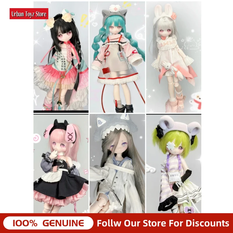 In Stock 1/8 Kwaidan Series Hair Implanted Bjd Blind Box, Kawaii Movable Girl Doll Desktop Collectible Ornament Gift For Fans