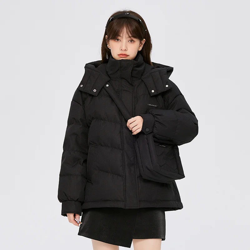 Semir Down Jacket Women Medium Long Design Hooded Warm 2023 Winter New Loose Thick Coat Woman'S Fashion