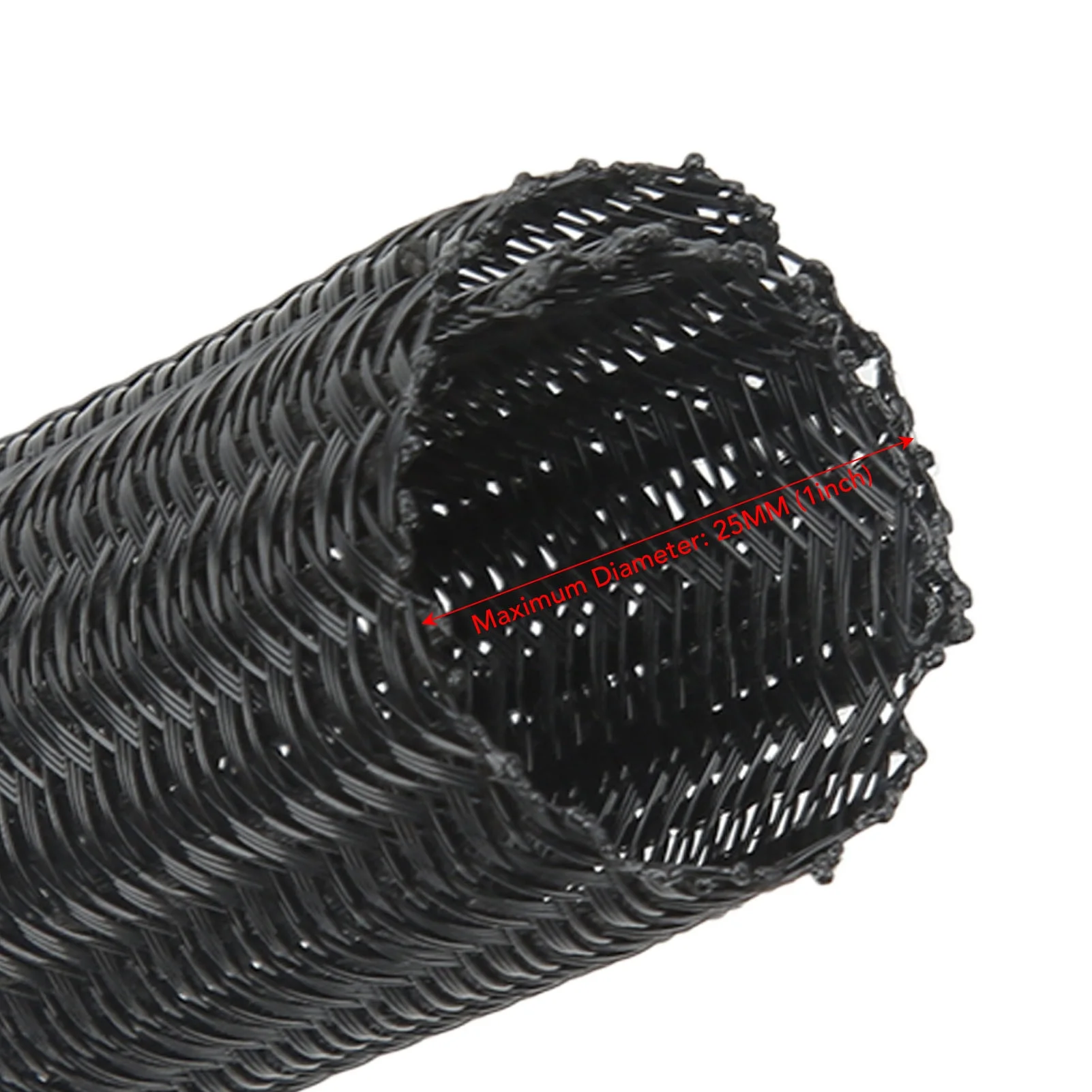 10FT Split Wire Loom Tubing Black 25MM Self Rolling High Temperature Resistance Sleeves For Automotive Wire