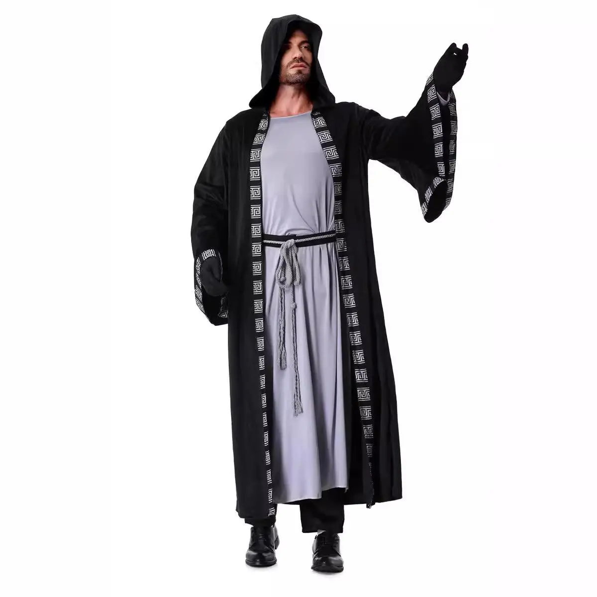 Loween sorcière Cosplay longue Robe moyen-orient arabe prêtre M sorcière Pirate jeu de rôle Costume hommes Faion tendance