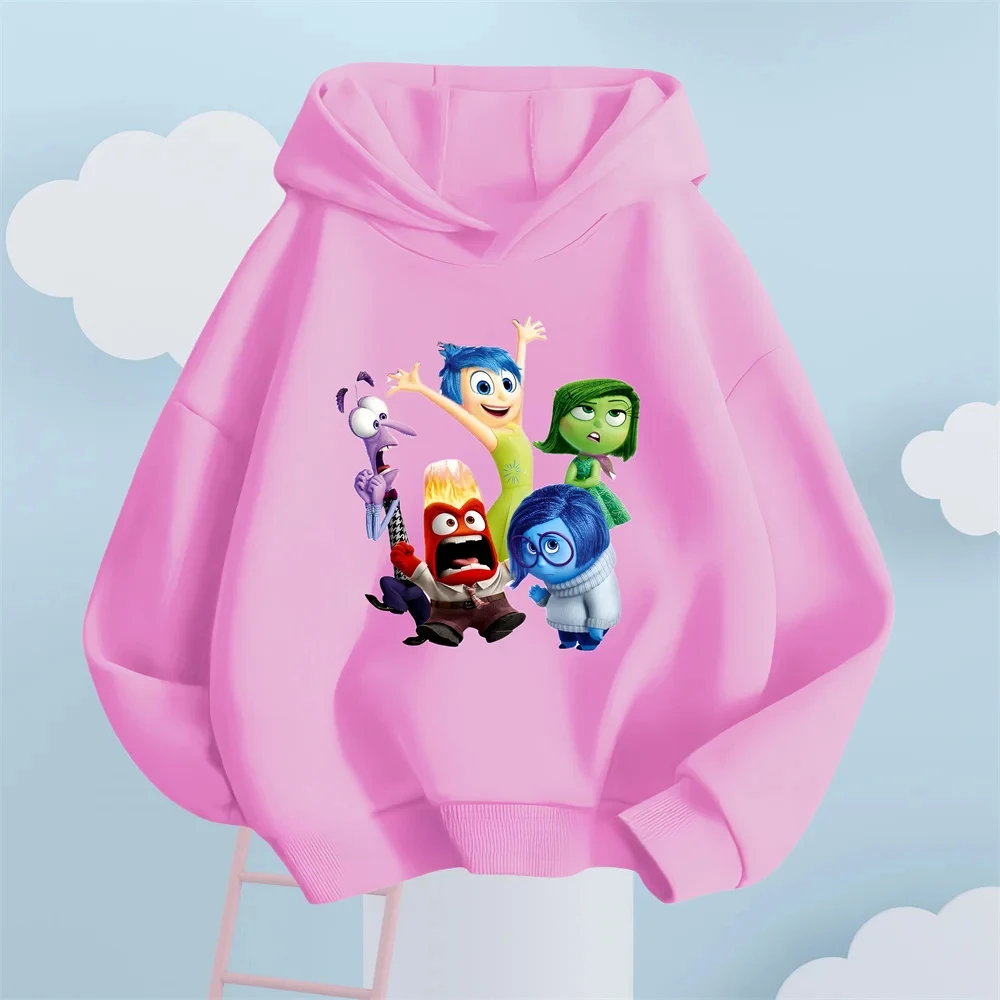 Moda e casual Disney Inside Out dibujos animados Anime periferia Sudadera con capucha para mujer Otoño e Invierno nuevo estilo ropa de pareja Sudadera con capucha