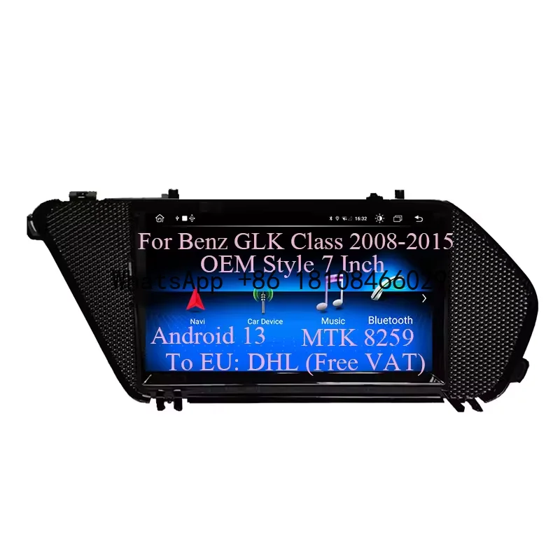 

Android 13 OEM 7" MTK8259 LCD Display Car Audio Player for Mercedes Benz GLK Class 2008-2015 BT Apple CarplayGPS Navigation