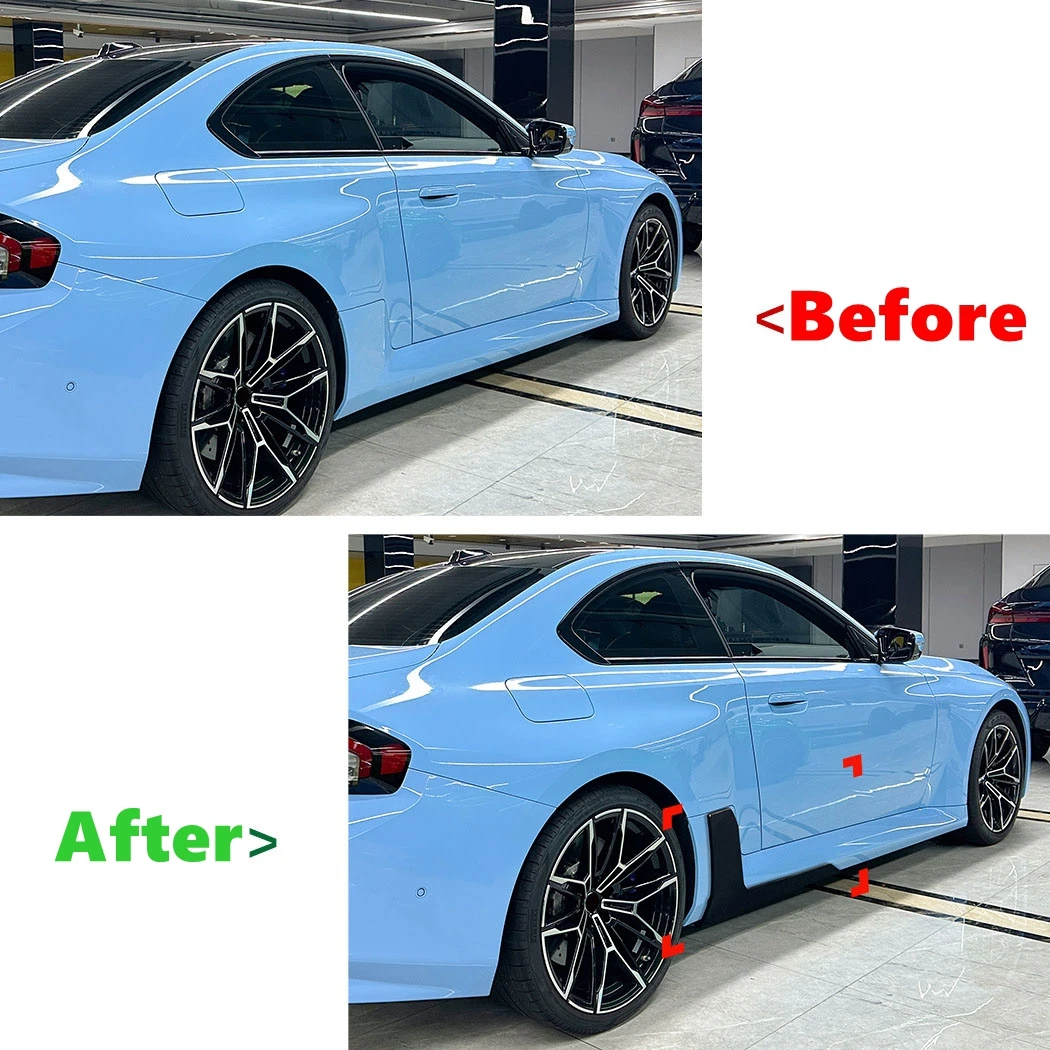 

ABS Car Side Skirts Extension Rocker Splitters Diffuser Winglet Wings For BMW M2 G87 2023 2024 2025 Glossy black