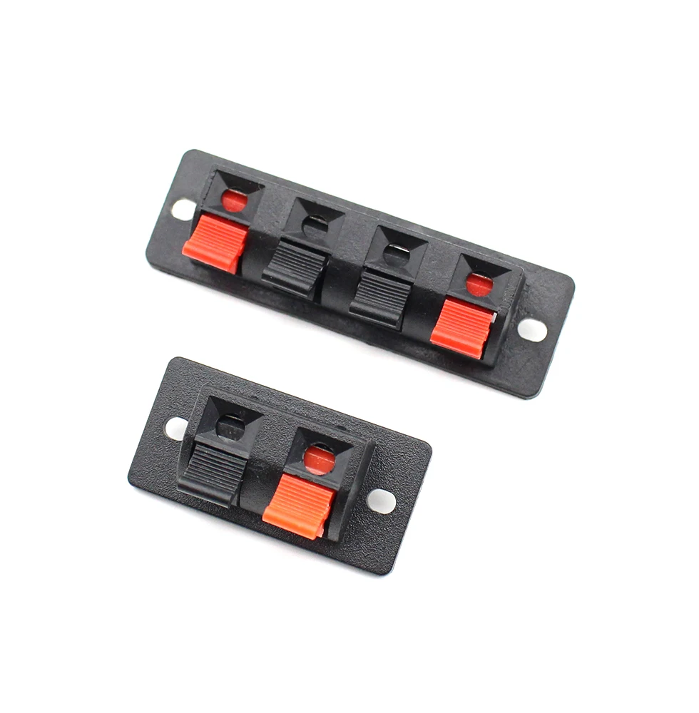 

5PCS Plastic 2/4 Positions Connector Terminal Push In Jack Spring Load Audio Speaker Terminals Breadboard Clip