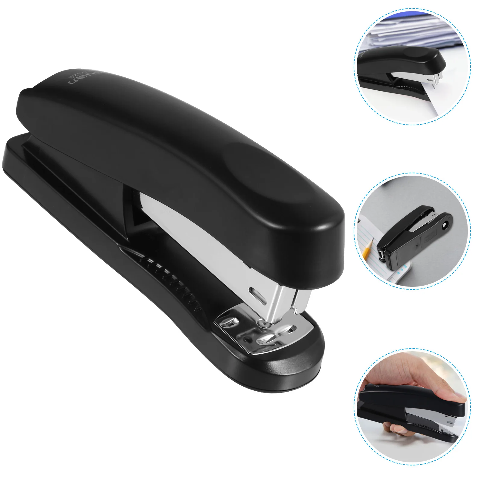 

4pcs Black Stapler Mini Desktop Office Supplies Practical Paper Binding Tool Office Supplies Student Stationery