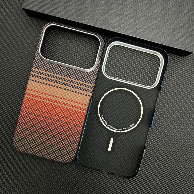 

Magnetic Case for iPhone 17 Pro Max), Aramid Carbon Fiber, Ultra Thin Lightweight Protective Cover