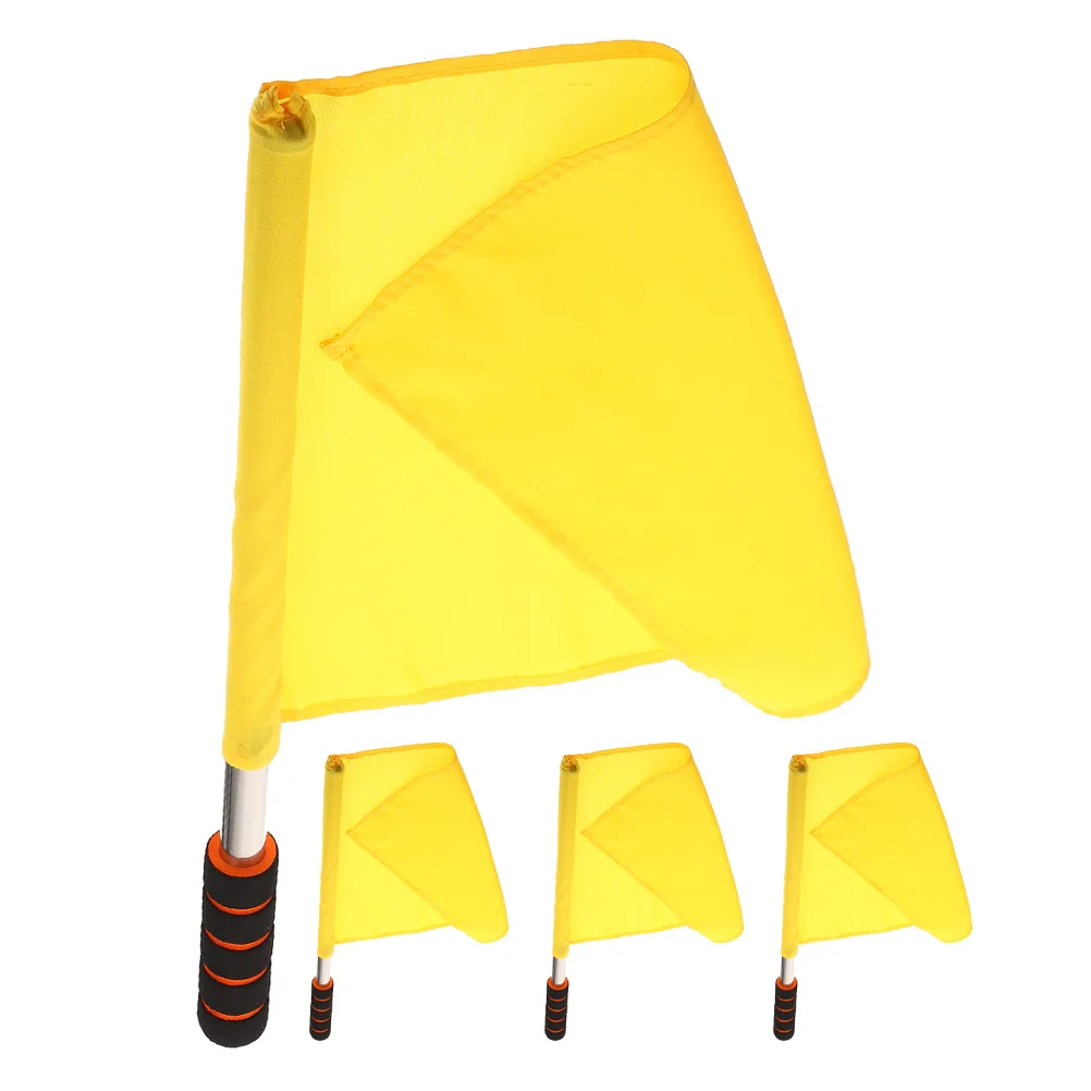 4pcs Small Handheld Traffic Control Referee For Sports Games Party Parade Decor Mini Waving Flags Portable Signal Flags