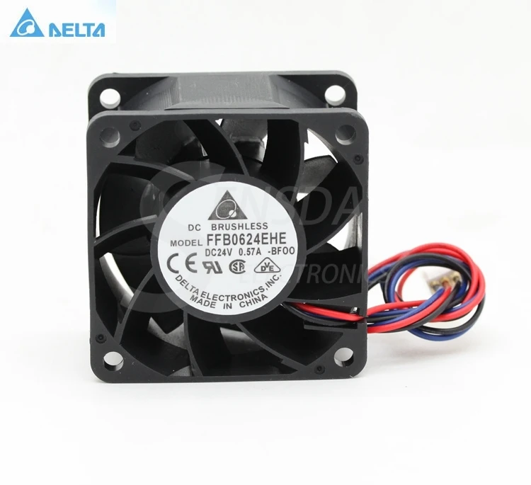 for delta FFB0624EHE 6038 60mm 6cm DC 24V 0.57A server inverter cooling fans axial cooler