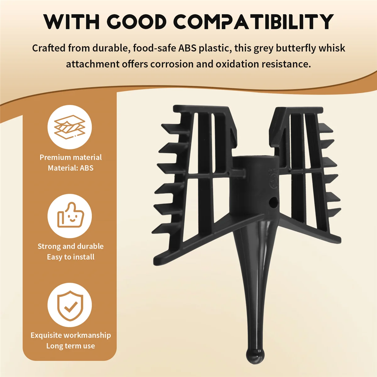 AT77 Whisk with Butterfly, Mixing Attachment for Monsieur Cuisine Connect and Smart, Monsieur Cuisine Accessories