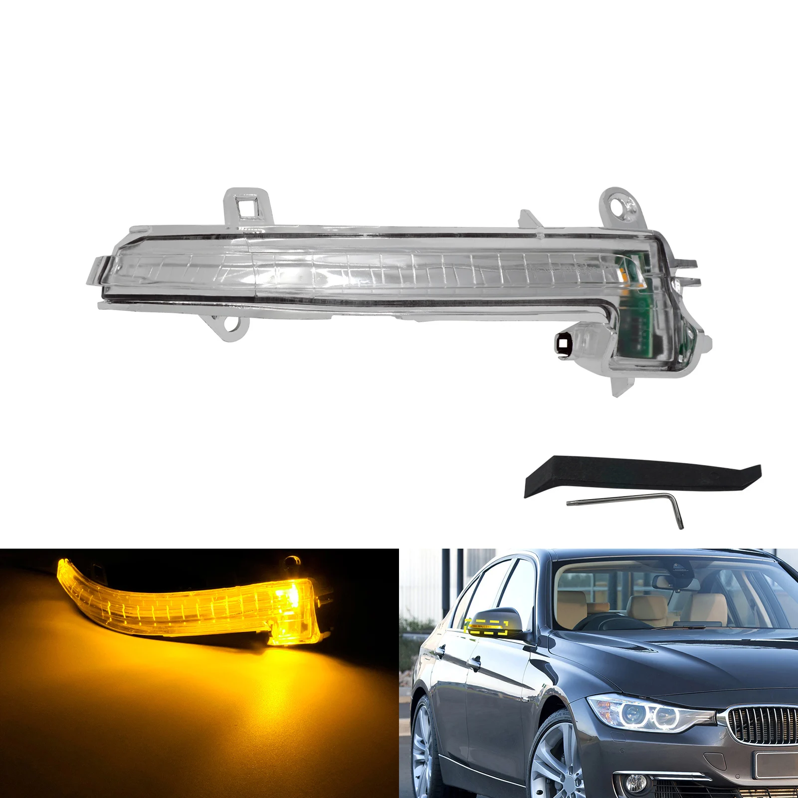 

Right O/S Wing Mirror Turn Signal LED Indicator Light For BMW F22 F34 F36 E84 X1