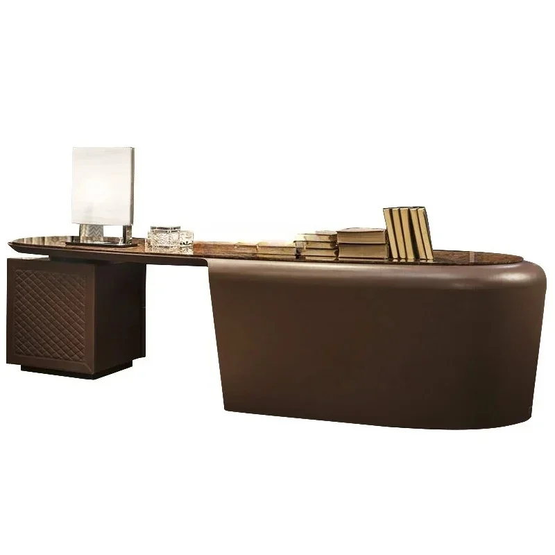Italian light luxury desk office desk workbench boss desk
