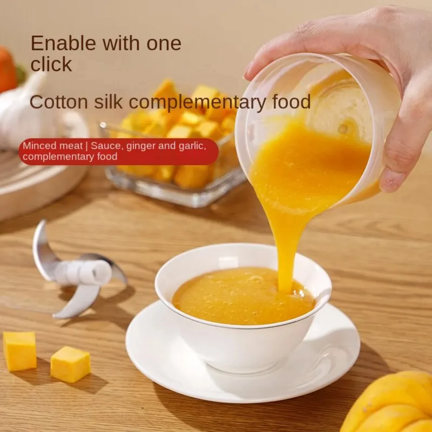 Picadora de alimentos, trituradora de ajo, picadora de carne, Mini prensa de ajo, picadora de verduras, máquina trituradora, dispositivos USB