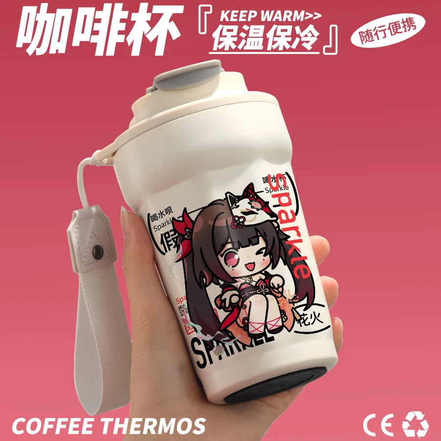 Anime Honkai: Star Rail Cosplay Cartoon Thermos Water Glass Heat Preservation Cup Creativity Insulated Mug Birthday Xmas Gift