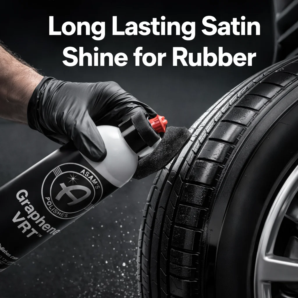 Graphene Tire Shine 16 OZ – Long Lasting VRT Dressing for Tires, Trim & Plastic – Deep Black Gloss & UV Protection