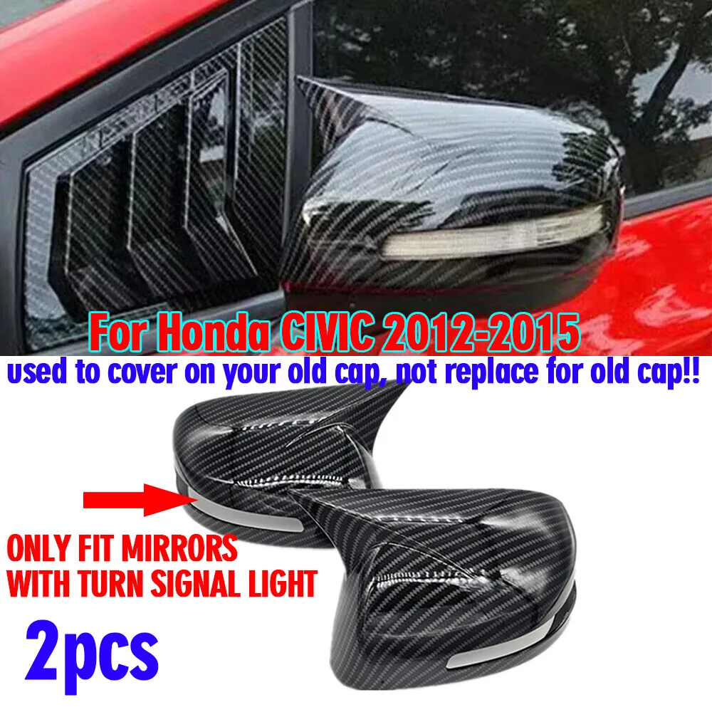 

For Honda CIVIC 2012-2015 Car Exterior Rearview Side Mirror Cover With Light