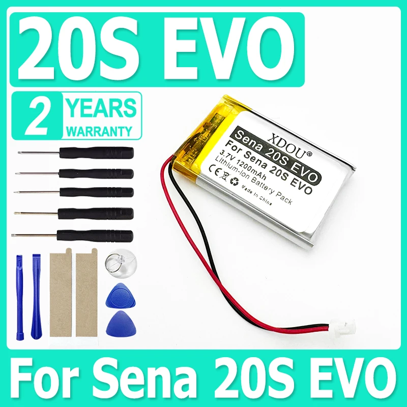 

20S EVO 1200mAh Replaces Battery For Sena 20S EVO 20SEVO Helmet Bluetooth Headset Batterie Accumulator+Tools