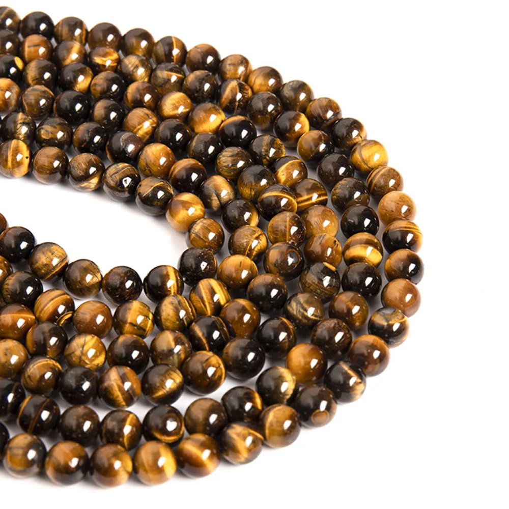 4/6/8/10MM Natural Stone Tiger Eye Round Beads Crystal Bead for Jewelry Making DIY Bracelet Necklace Accessories 15