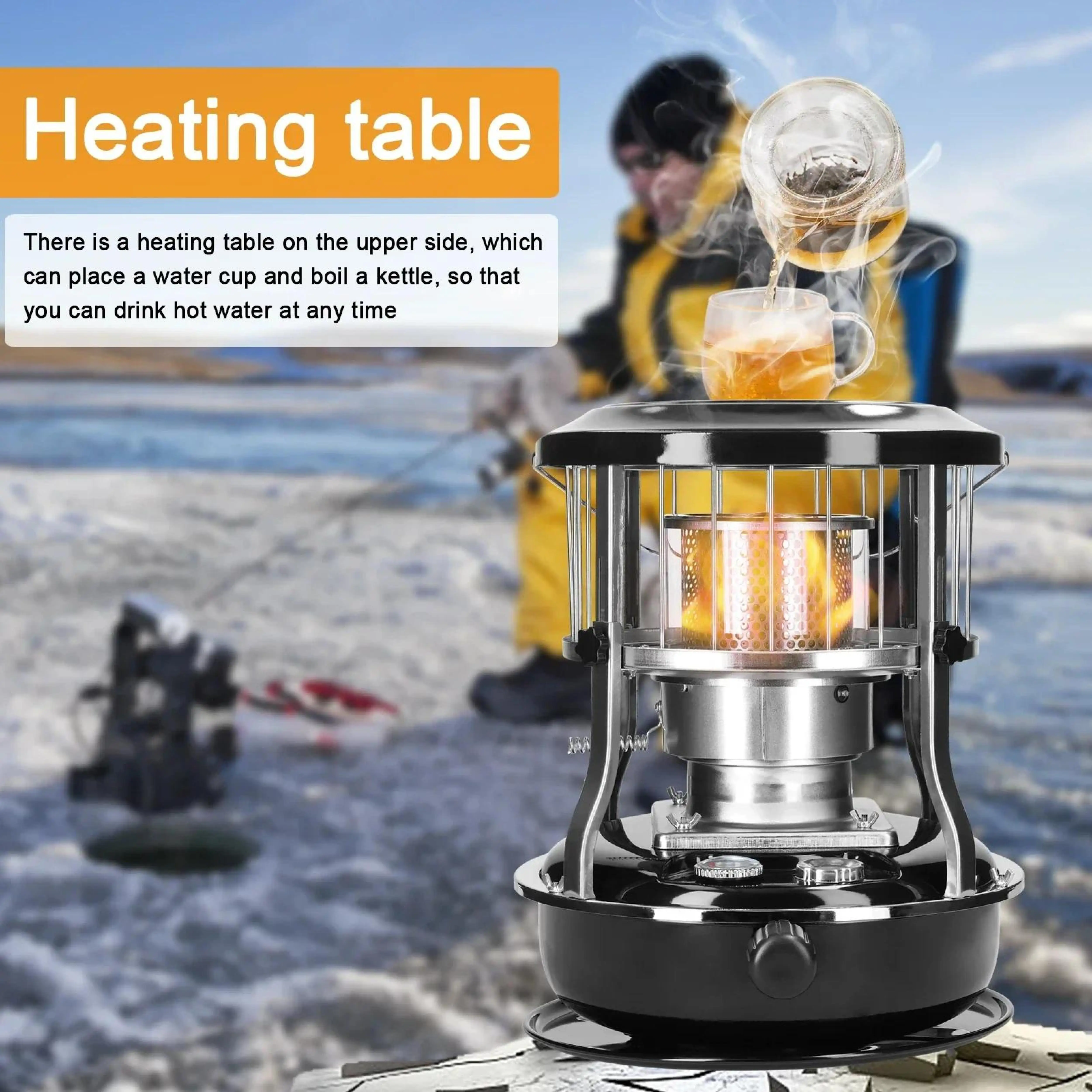 Portable Handheld Paraffin Stoves Outdoor Warming Heaters Winter Backpacking Camping Fishing Warmer Stoves Cold Weather Heaters