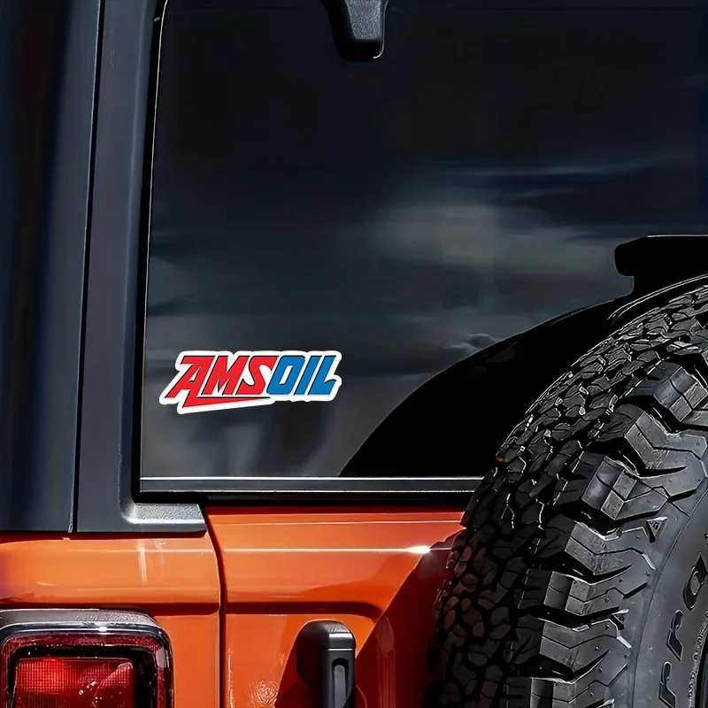 1 قطعة AMSOIL سباق النفط شارات الفينيل ، عالية الجودة ملصقات السيارات مقاوم للماء ، أداء النفط العلامة التجارية ملصق الملحقات