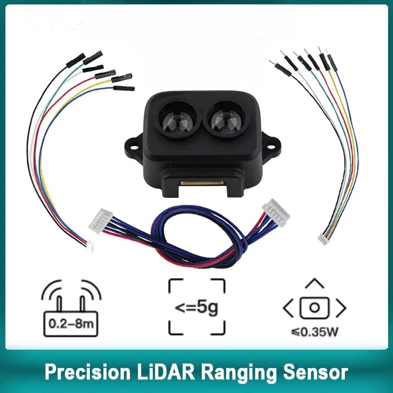Benewake TF-Luna LiDAR Sensor 8m Range UART/I2C Interface 5V Single-Point Micro Ranging Module for Arduino Pixhawk Robotics