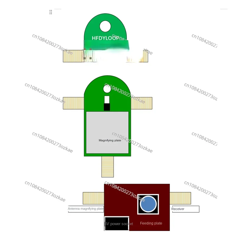 Short Wave Small Annulet Antenna 50k-500mhz Full Band Ring Active Receiving Hf Am Fm Vhf Uhf Sdr