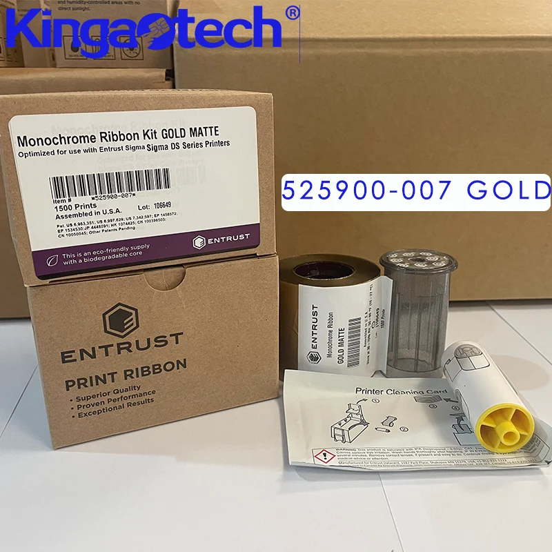 Monochrome  Ribbon  Kit Gold  Mate  525900-007 1500Prints  Optimized  For  Use  With  Entrust  Sigma  DS  Series  Card  Printers