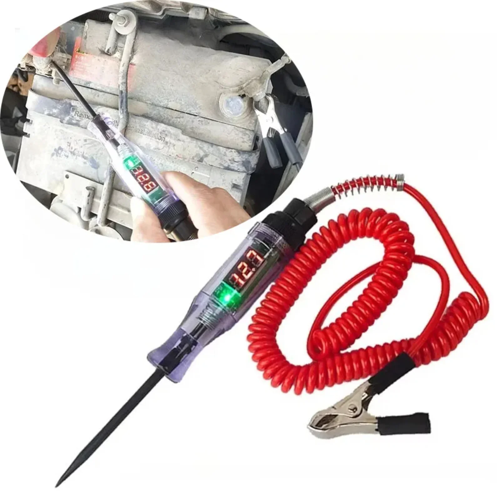 Car Truck Voltage Circuit Tester Auto 3V-24V Tools Car Diagnostic Probe Test Pen Light Bulb Electric Measuring Pen Tools