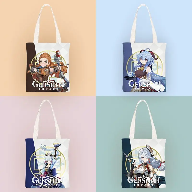 

Ice Anime INS Fresh Canvas Women, Simple Shoulder Bag For Students, 2023 Spring Summer New Ani