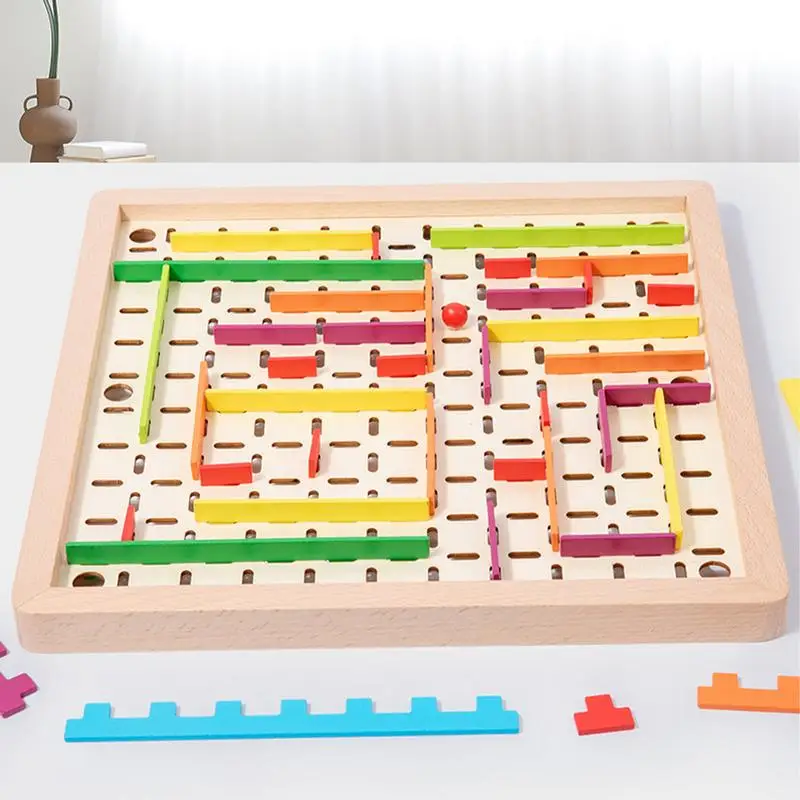 Labyrinthe de perles en bois Montessori pour tout-petits, jouet créatif, jouets de motricité fine, apprentissage, éducation, jeux de société, puzzles