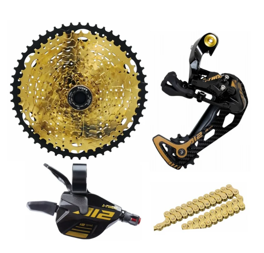 STLF LTWOO at MTB Mountain Bike 12 Speed Groupset  1*12Speed Gold 4Kits With 11-52T Cassette