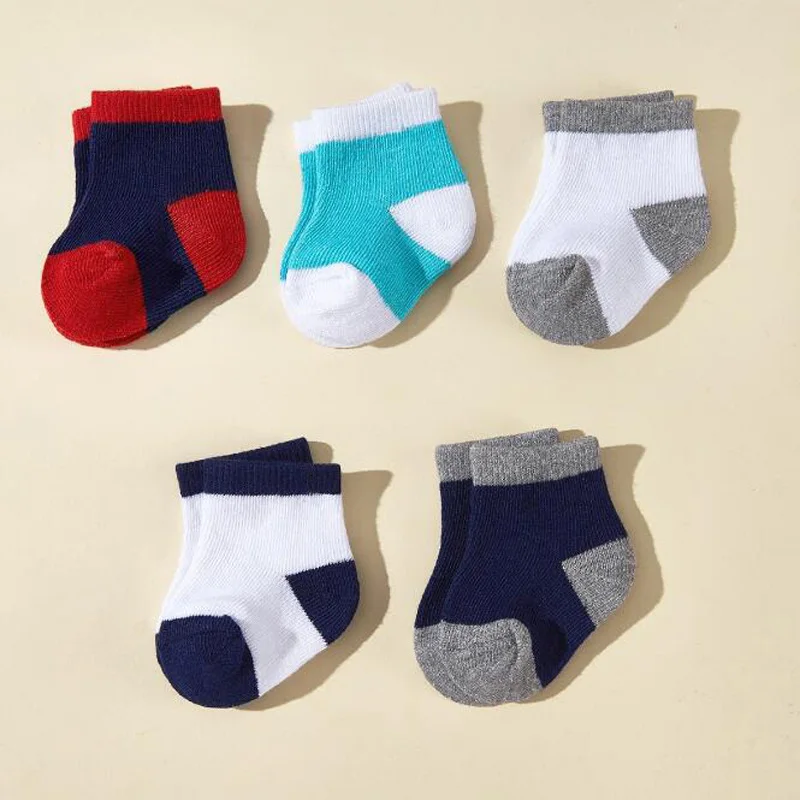 Chaussettes Colorées pour Bébé Garçon et Fille, 5 Paires, Nouvelle Collection