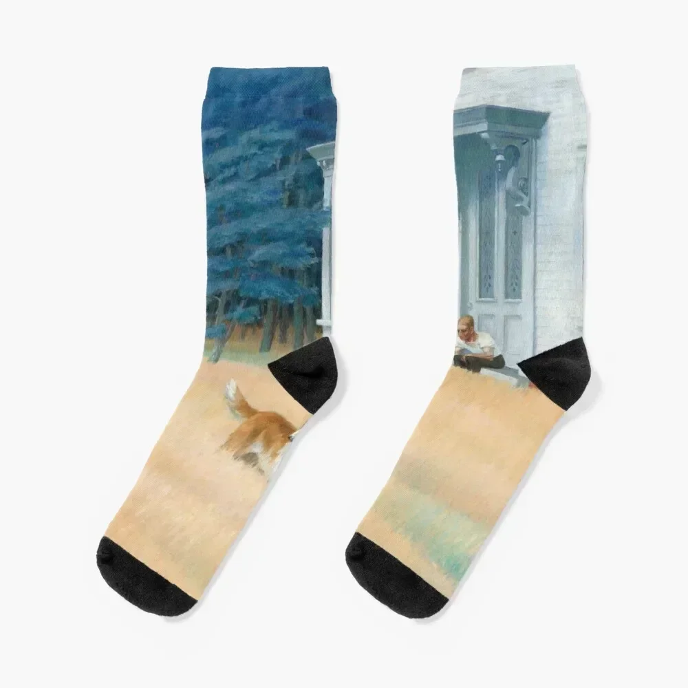 

Edward Hopper. Cape Cod Evening, 1939. Socks hip hop compression FASHION tennis Men Socks Women's